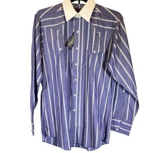 PANHANDLE SLIM Vintage men sz 16-35 western long sleeve button up striped NWT